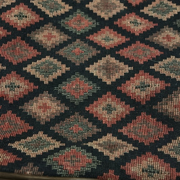 Handmade Himalayan Purse 100% Cotton & Suede Brown Orange Aztec Boho - Picture 6 of 13